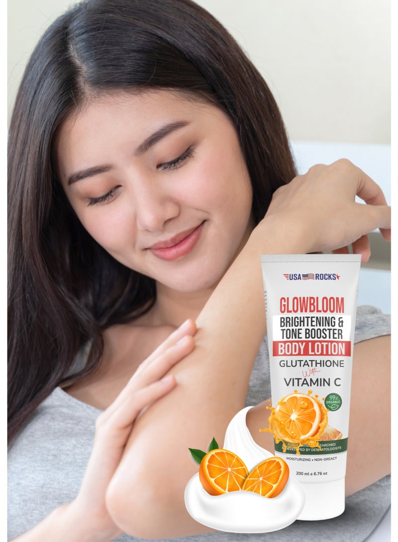 USA ROCKS Glutathione & Vitamin C Body Lotion Brightening & Glow Care - Image 2